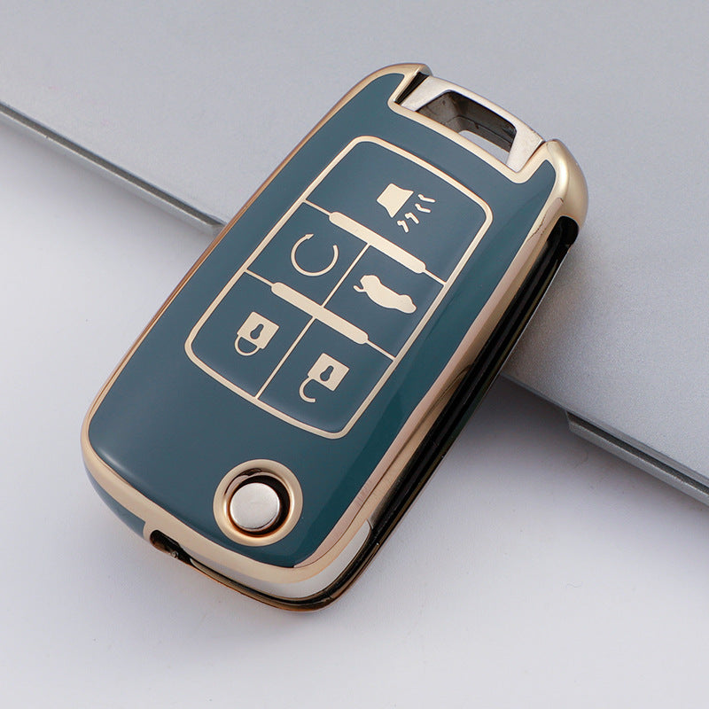 Soft TPU Key Case Cover For Chevrolet/Chevy/GMC/Buick(Key No.C)