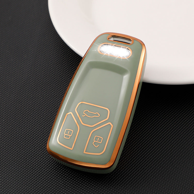 Soft TPU Key Case Cover For Audi(Key No.B)