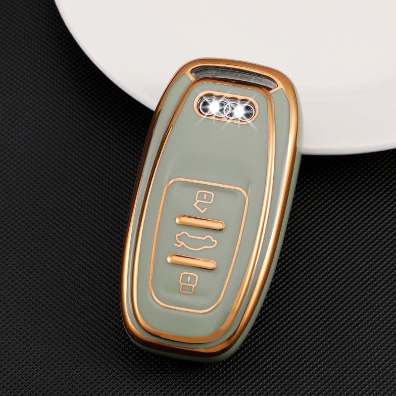 Soft TPU Key Case Cover For Audi(Key No.A)