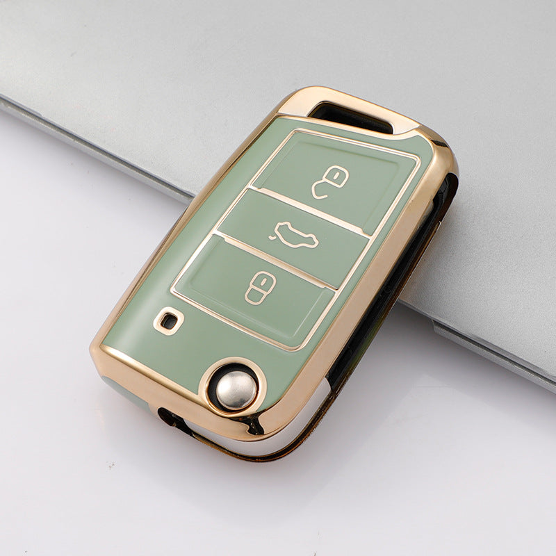 Soft TPU Key Case Cover For Volkswagen(Key No.C)