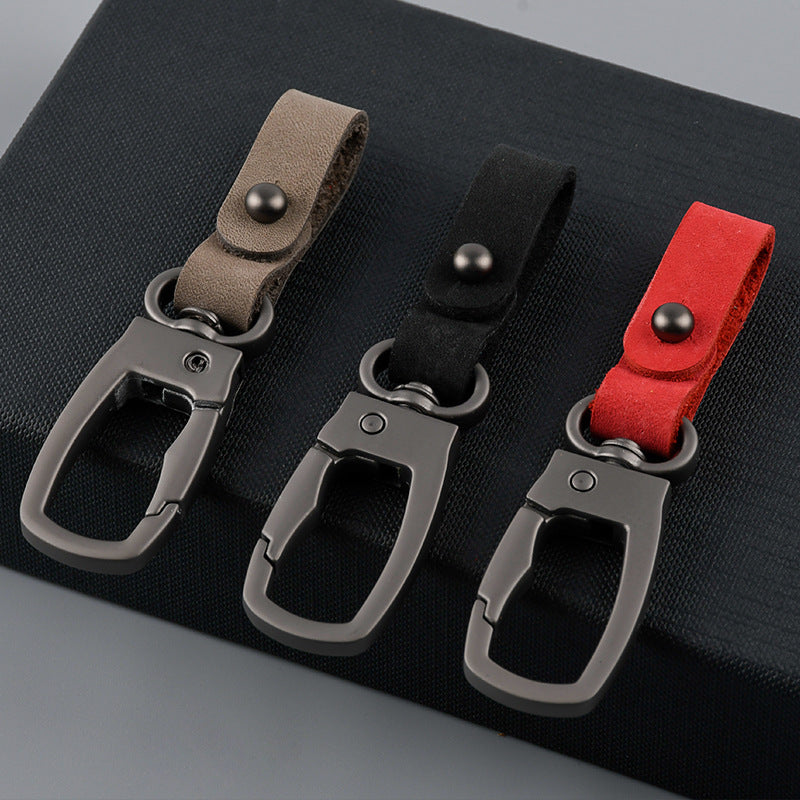 First Layer Cow Leather Strap Metal Keychains for Car Key(Item No.: LK003)