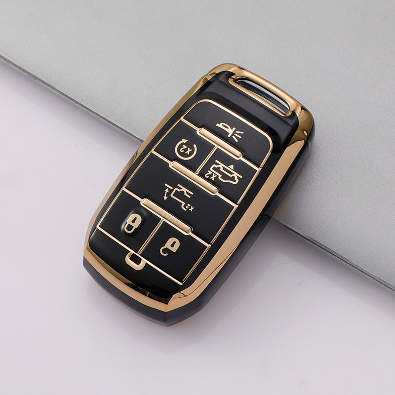 Soft TPU Key Case Cover For Jeep/Dodge/Chrysler(Key No.F)