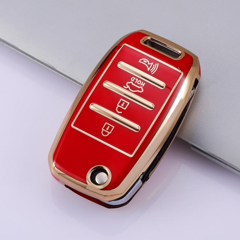 Soft TPU Key Case Cover For Kia(Key No.F)