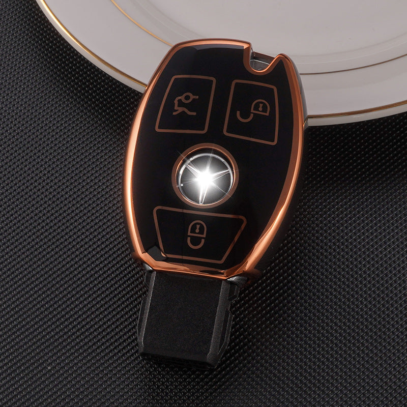 Soft TPU Key Case Cover For Mercedes-Benz GLC200 / GLC260 / GLC300 / C200L / GLC260 / GLA200 / C180L / G300 / G350 / GLE320 / GLC / GLS / AMG / A B C S V GL ML Class