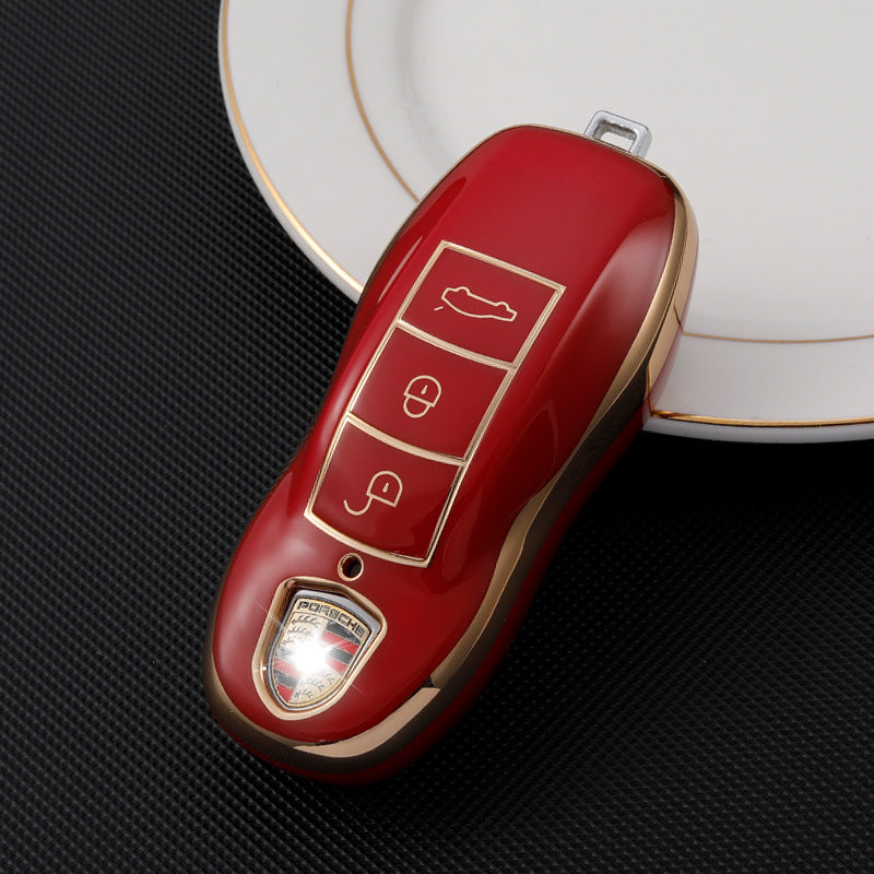 Soft TPU Key Case Cover For Porsche(Key No.B)