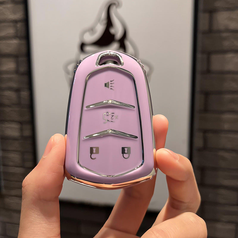 Soft TPU Key Case Cover For Cadillac(Key No.A)