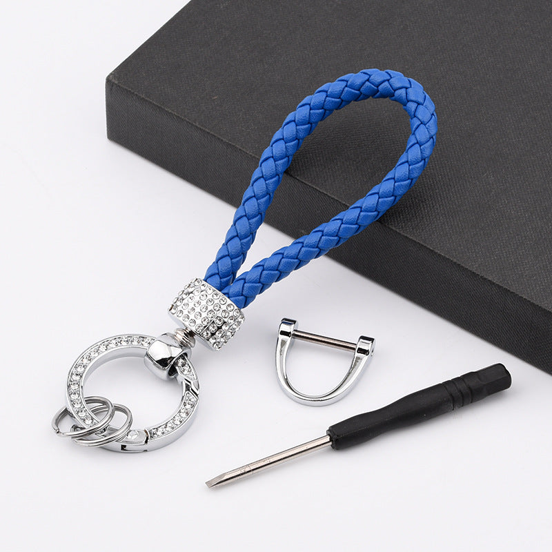 Sparkly Metal Keychains with PU Leather Strap for Car Key Case(Girl Style),Item No.: LK001
