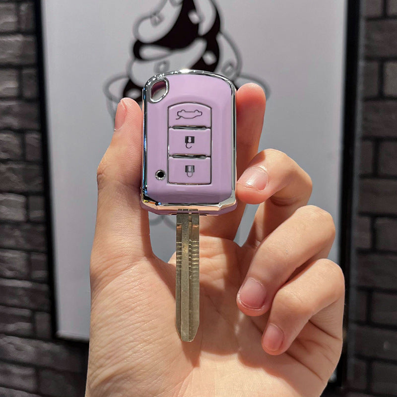 Soft TPU Key Case Cover For Mitsubishi(Key No.D)