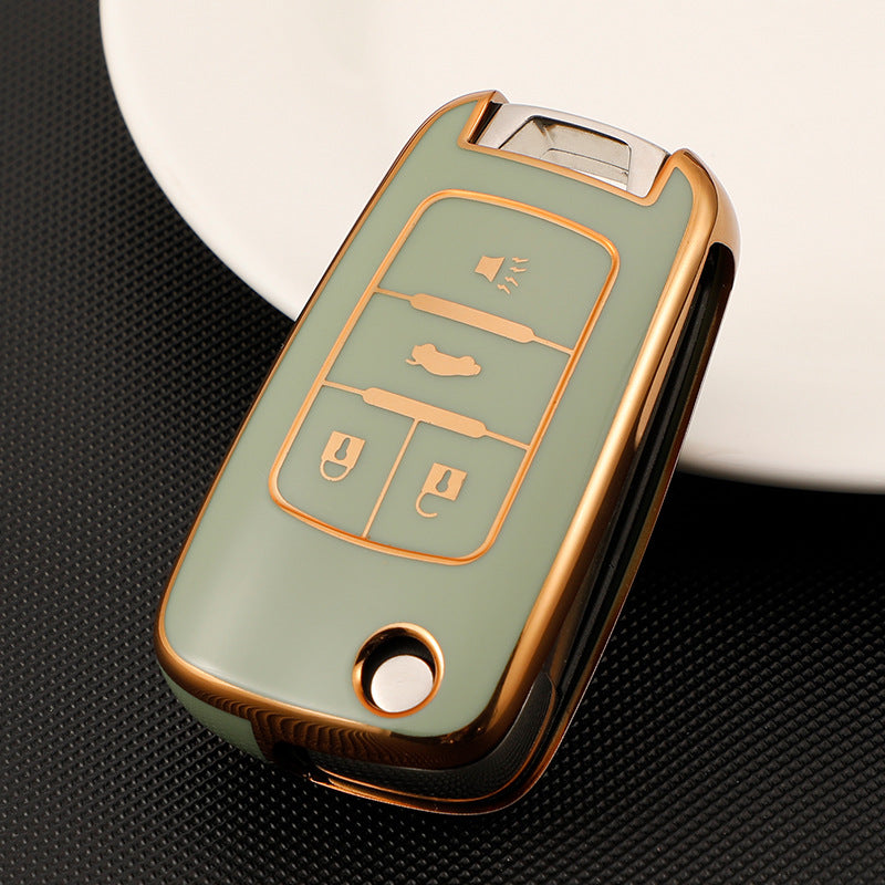 Soft TPU Key Case Cover For Chevrolet/Chevy/GMC/Buick(Key No.B)