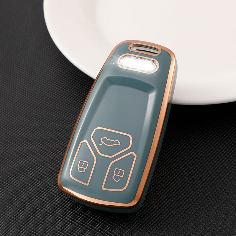 Soft TPU Key Case Cover For Audi(Key No.B)