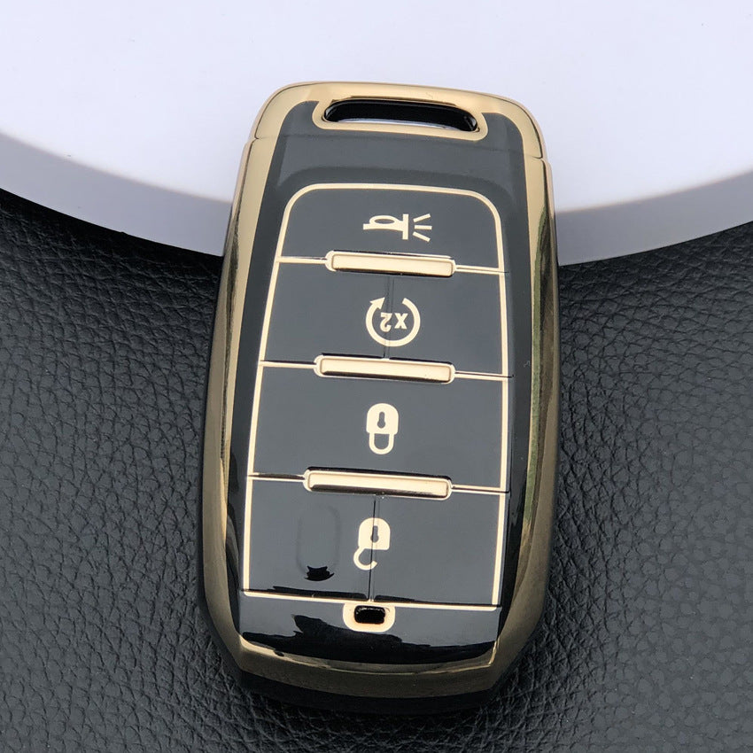 Soft TPU Key Case Cover For Jeep/Dodge/Chrysler(Key No.F)