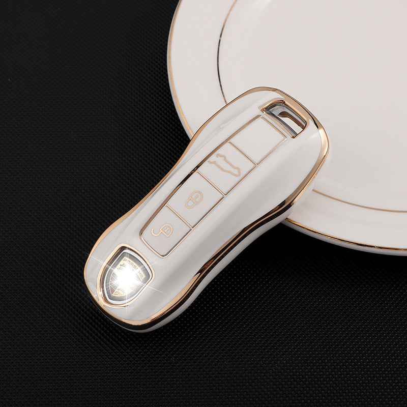 Soft TPU Key Case Cover For Porsche(Key No.A)