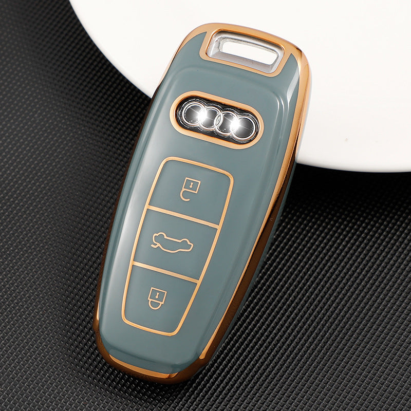 Soft TPU Key Case Cover For Audi(Key No.D)
