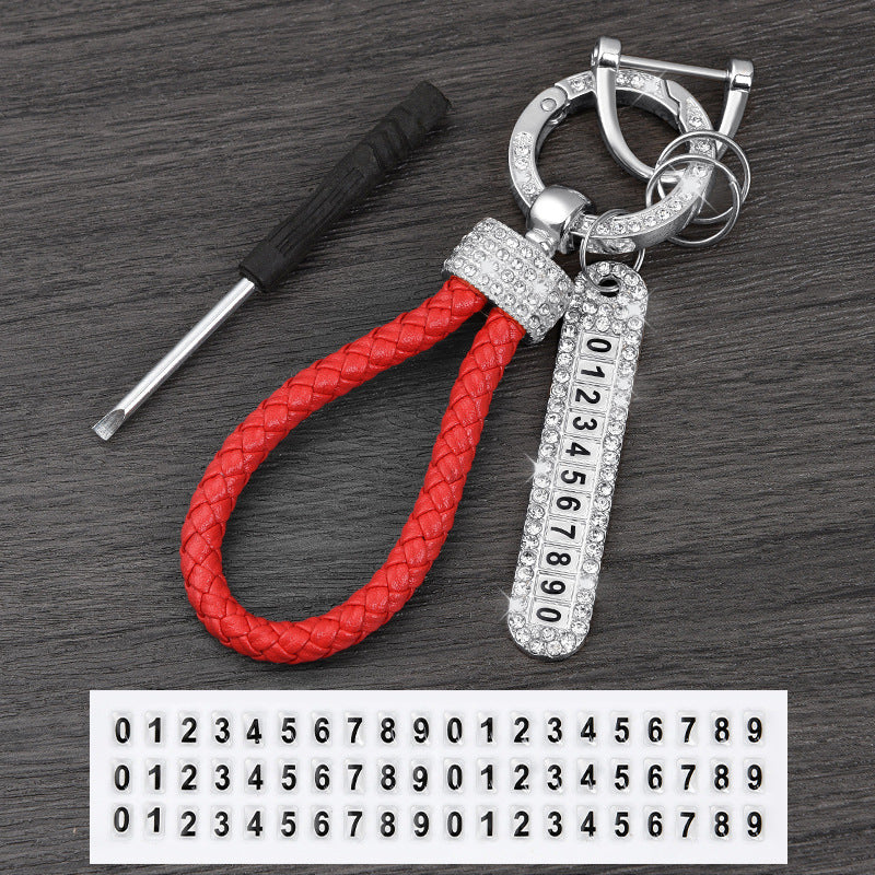 Sparkly Metal Keychains with PU Leather Strap for Car Key Case(Girl Style),Item No.: LK001