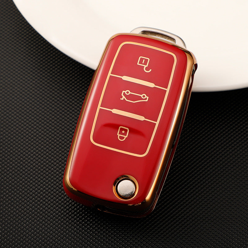 Soft TPU Key Case Cover For Volkswagen(Key No.B)