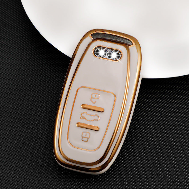 Soft TPU Key Case Cover For Audi(Key No.A)