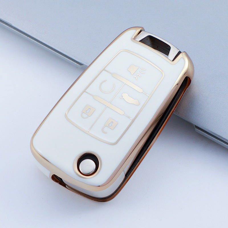 Soft TPU Key Case Cover For Chevrolet/Chevy/GMC/Buick(Key No.C)