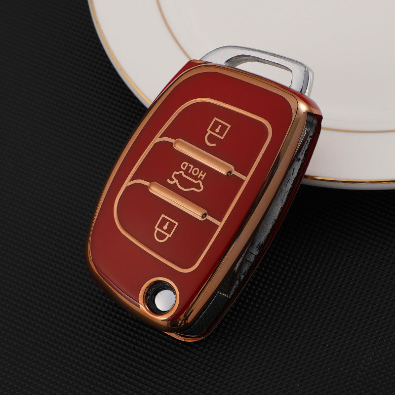 Soft TPU Key Case Cover For Hyundai(Key No.E)