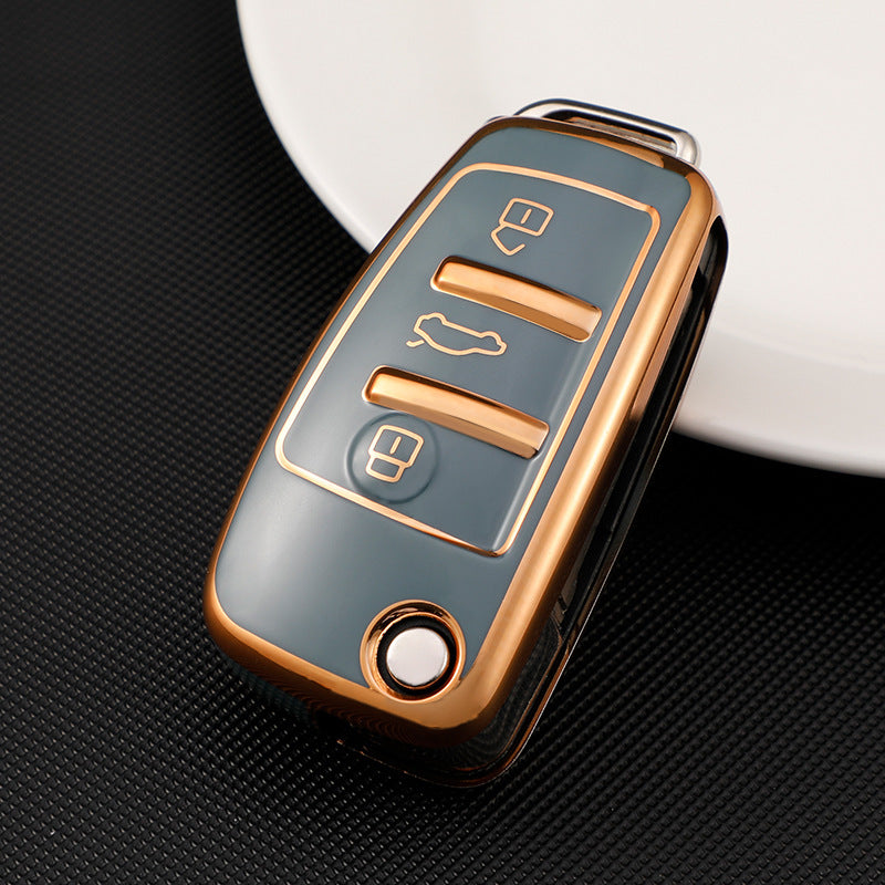 Soft TPU Key Case Cover For Audi(Key No.C)