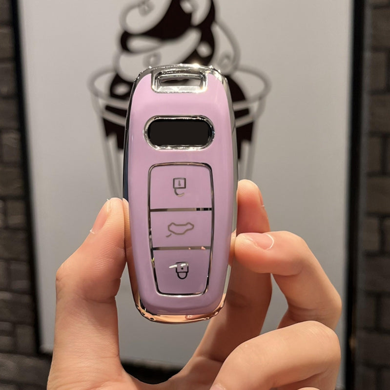 Soft TPU Key Case Cover For Audi(Key No.D)