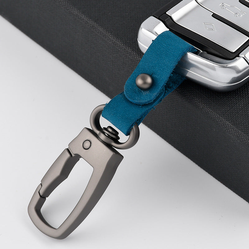 First Layer Cow Leather Strap Metal Keychains for Car Key(Item No.: LK003)