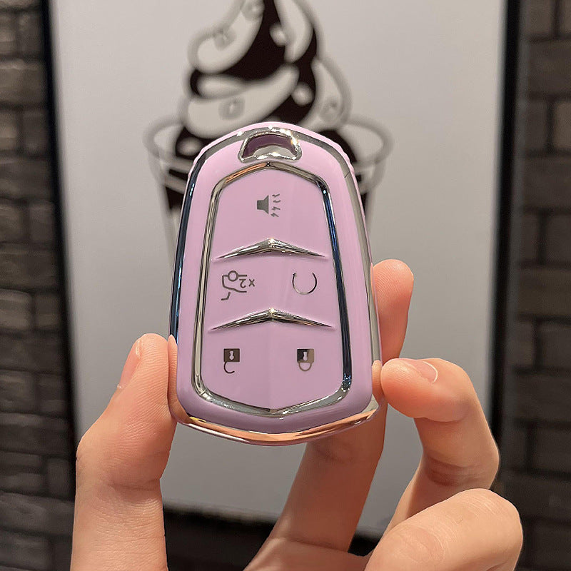 Soft TPU Key Case Cover For Cadillac(Key No.B)