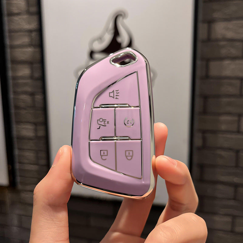 Soft TPU Key Case Cover For Cadillac(Key No.C)