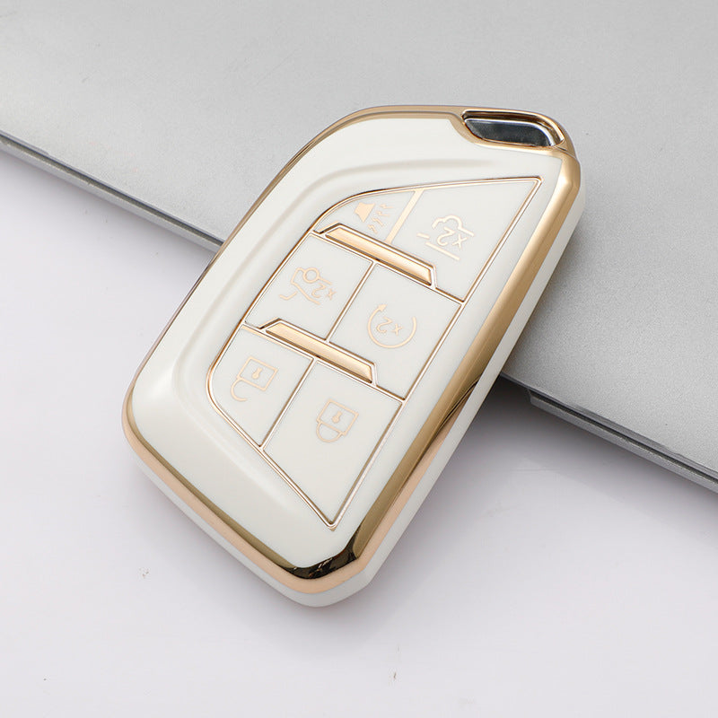 Soft TPU Key Case Cover For Cadillac(Key No.D)