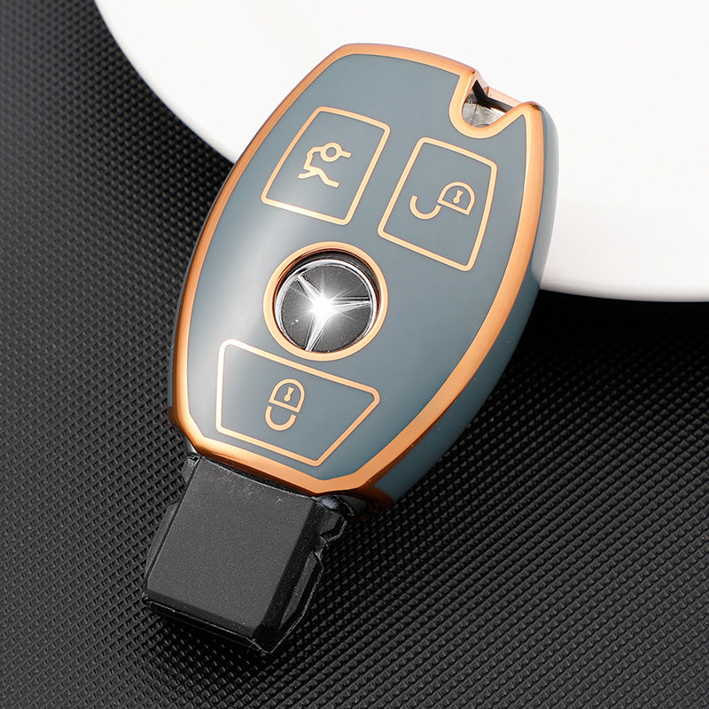 Soft TPU Key Case Cover For Mercedes-Benz GLC200 / GLC260 / GLC300 / C200L / GLC260 / GLA200 / C180L / G300 / G350 / GLE320 / GLC / GLS / AMG / A B C S V GL ML Class