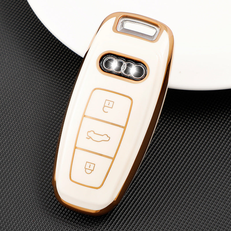 Soft TPU Key Case Cover For Audi(Key No.D)