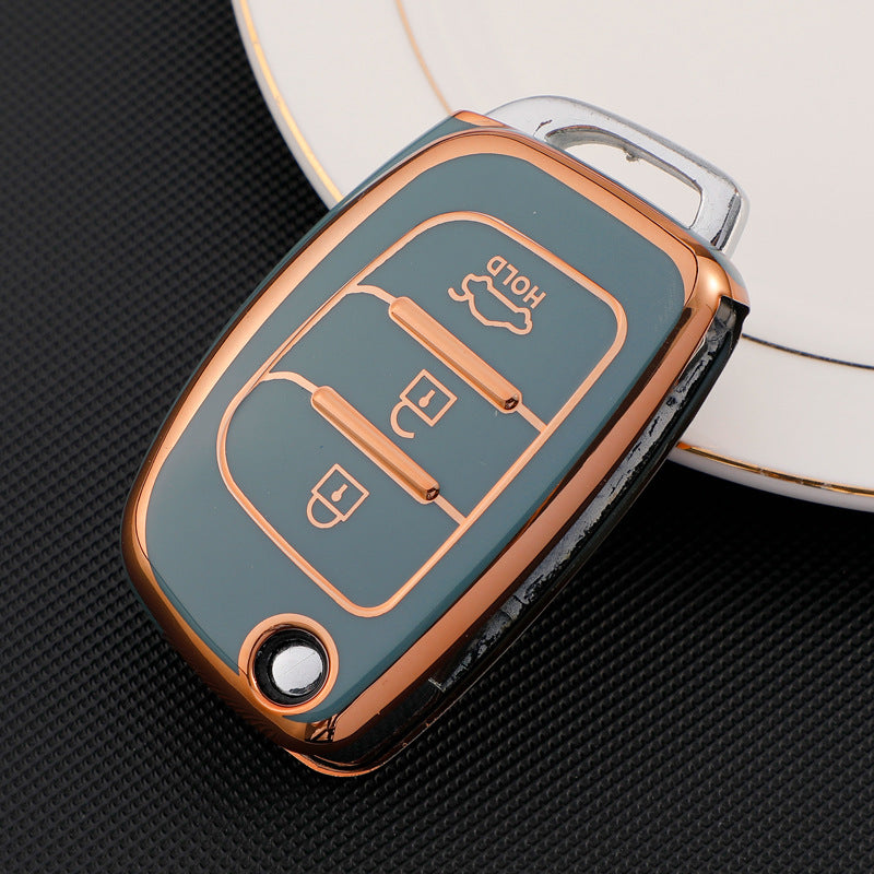 Soft TPU Key Case Cover For Hyundai(Key No.D)