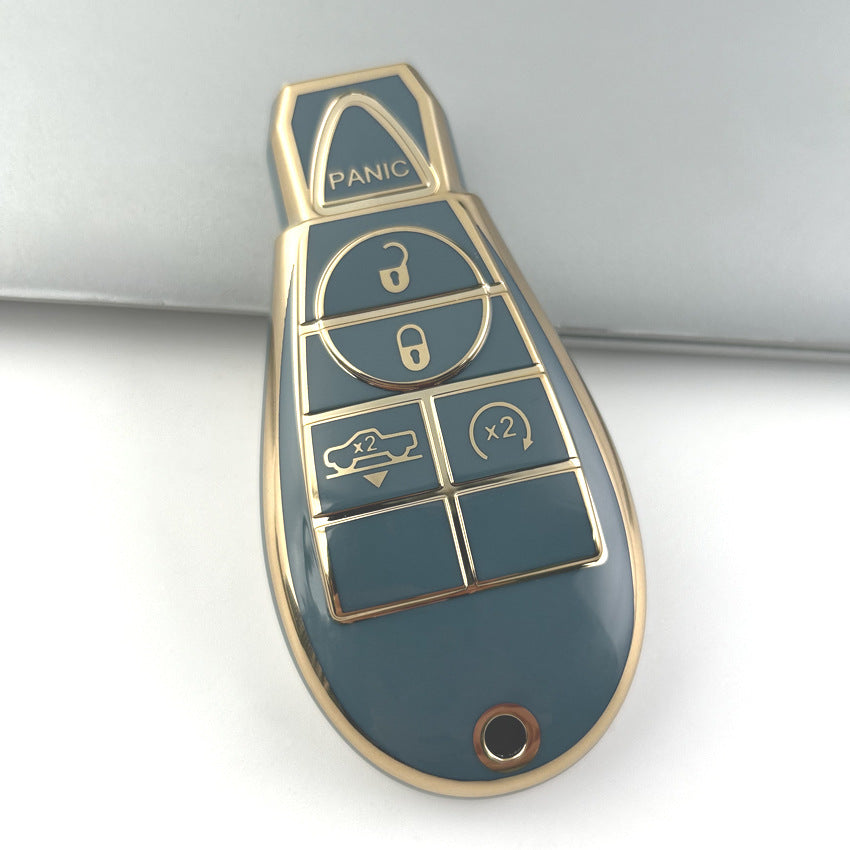 Soft TPU Key Case Cover For Jeep/Dodge/Chrysler(Key No.C)