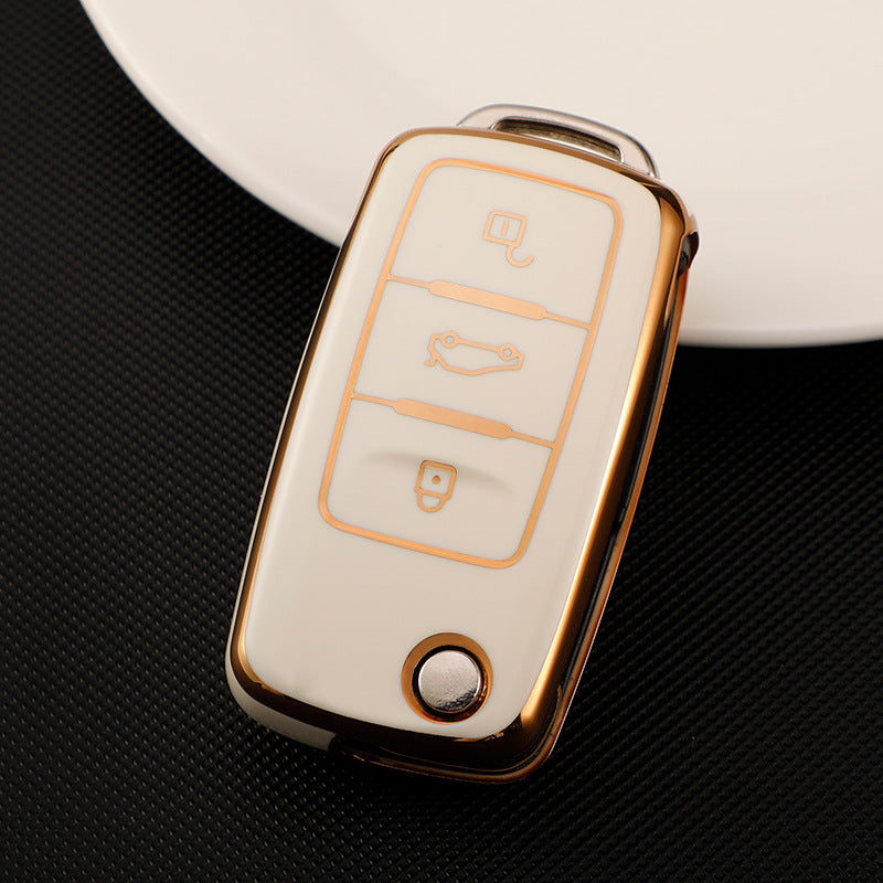 Soft TPU Key Case Cover For Volkswagen(Key No.B)