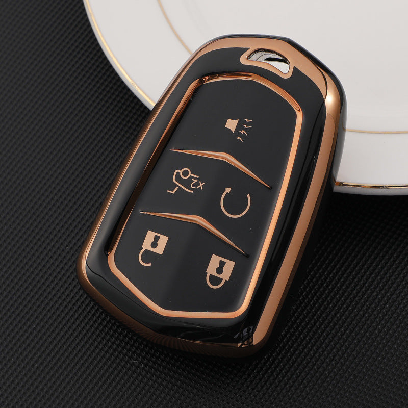 Soft TPU Key Case Cover For Cadillac(Key No.B)