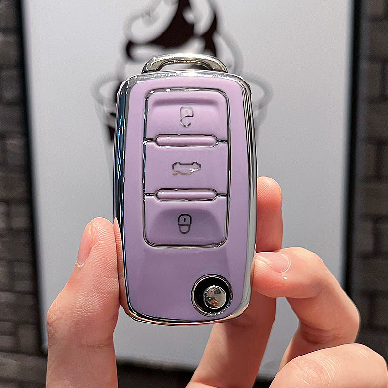 Soft TPU Key Case Cover For Volkswagen(Key No.B)