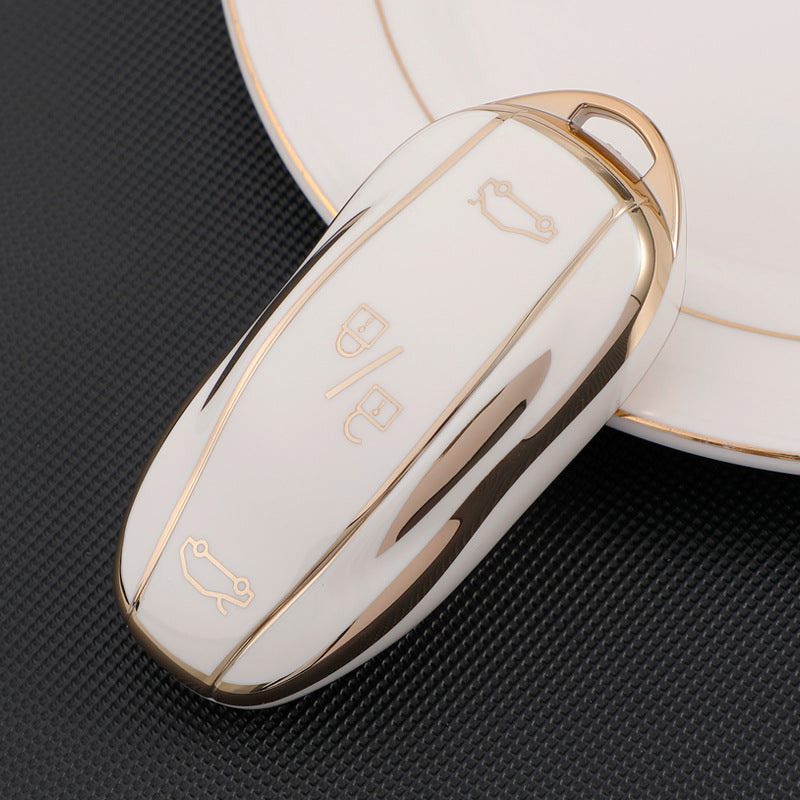 Soft TPU Key Case Cover For Tesla(Key No.A)