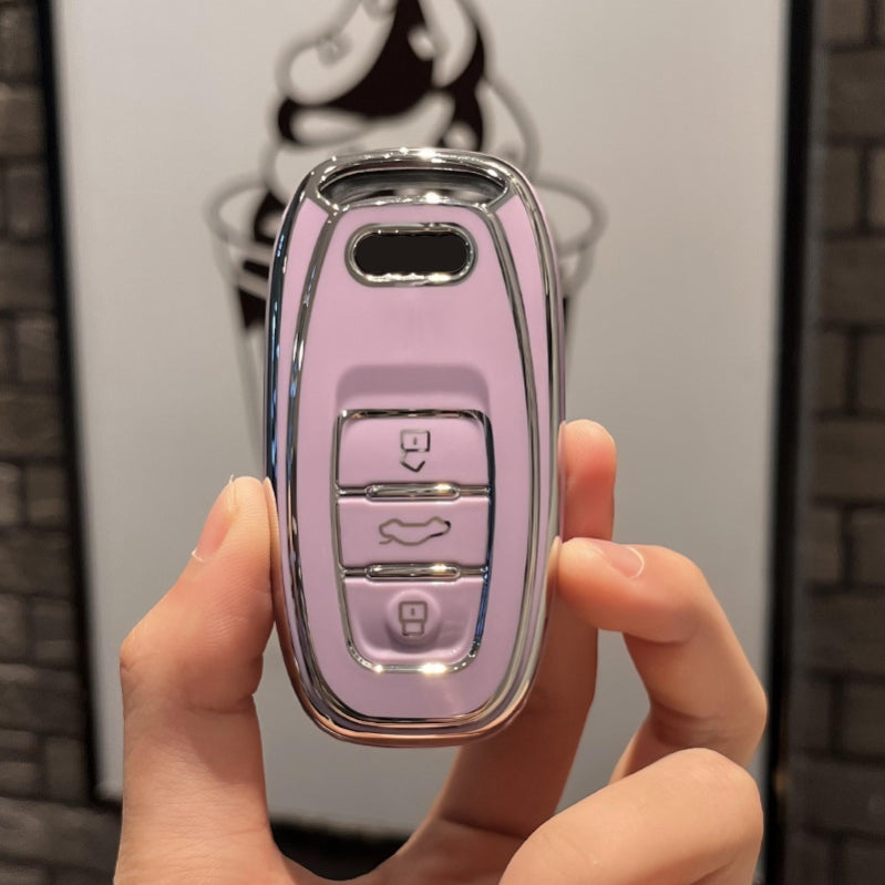 Soft TPU Key Case Cover For Audi(Key No.A)