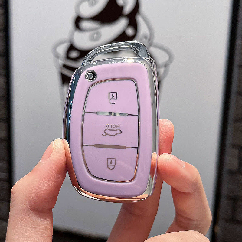 Soft TPU Key Case Cover For Hyundai(Key No.B)