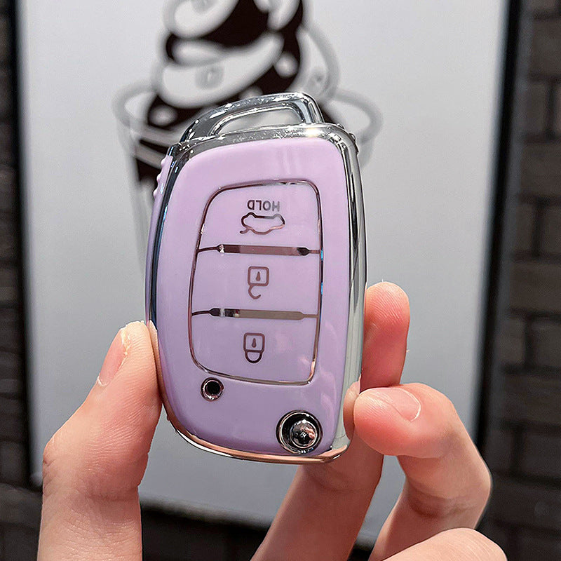 Soft TPU Key Case Cover For Hyundai(Key No.D)
