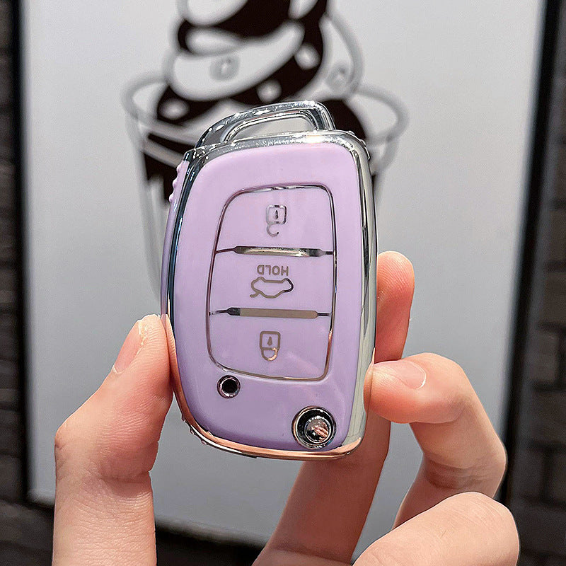 Soft TPU Key Case Cover For Hyundai(Key No.E)