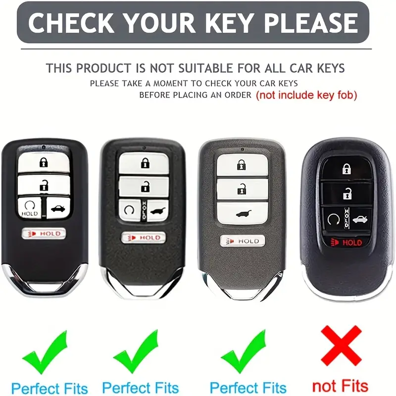 Soft TPU Key Case Cover For Honda(Key No.A15) Accord,Civic,CRV,Pilot,Ridgeline,Odyssey,and Passport Smart Remote Key