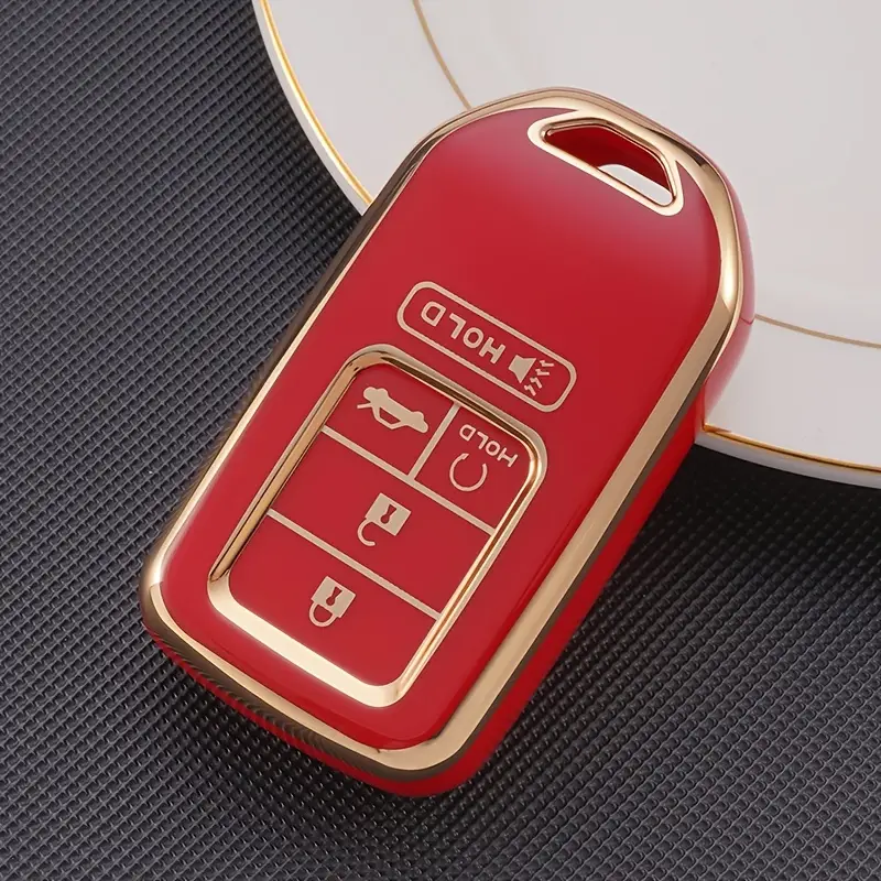 Soft TPU Key Case Cover For Honda(Key No.A15) Accord,Civic,CRV,Pilot,Ridgeline,Odyssey,and Passport Smart Remote Key