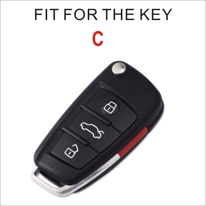 Soft TPU Key Case Cover For Audi(Key No.C)