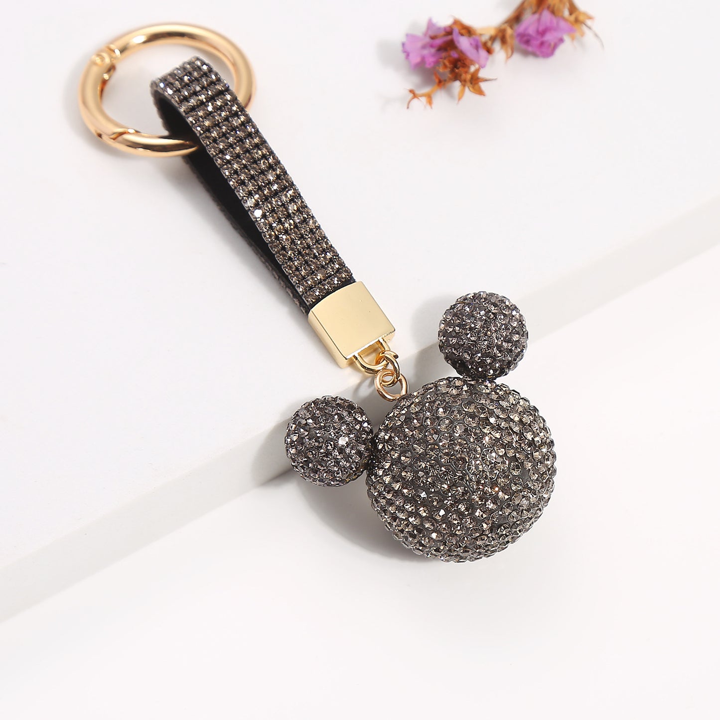 Sparkly Cute Micky Keychains with Rhinestone