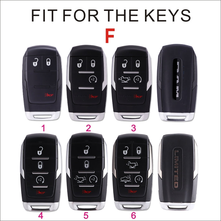 Soft TPU Key Case Cover For Jeep/Dodge/Chrysler(Key No.F)