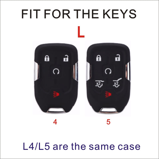 Soft TPU Key Case Cover For Chevrolet/Chevy/GMC(Key No.L-Fit L4/L5)