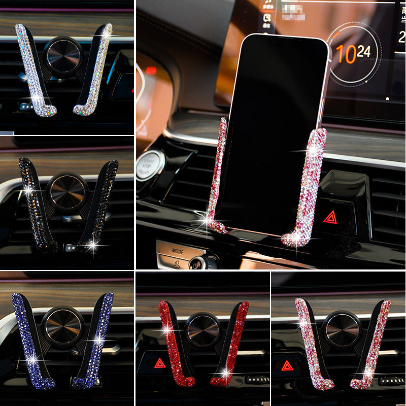 Bling Air Vent Bling Cellphone Holder with Plug clip