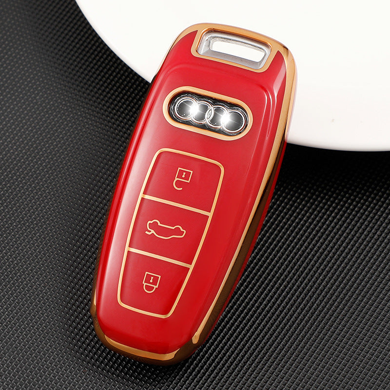 Soft TPU Key Case Cover For Audi(Key No.D)