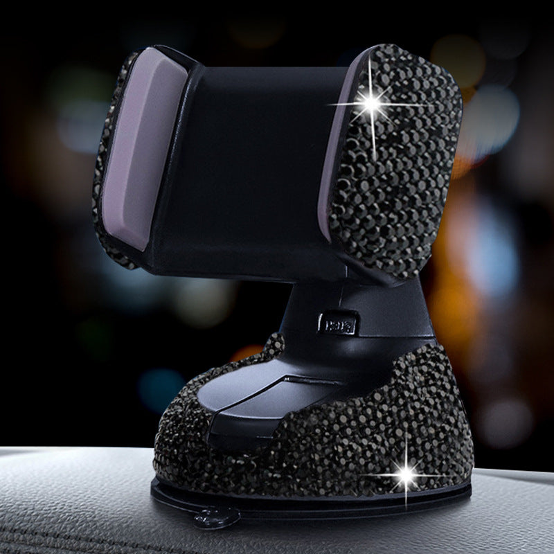 Bling Cellphone Holder with Sucktion Cup Base and Plug Clip
