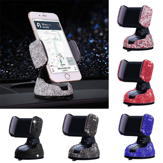 Bling Cellphone Holder with Sucktion Cup Base and Plug Clip